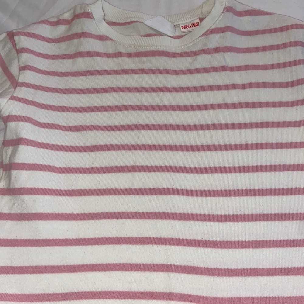 Zara strip toddler pink shirt